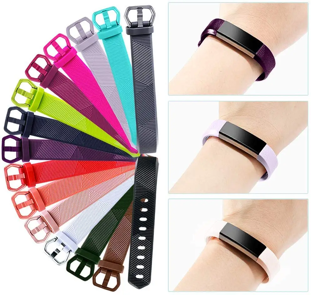 High Quality Soft Silicone Secure Adjustable Band for Fitbit Alta HR Band Wristband Strap Bracelet Watch Replacement Accessories