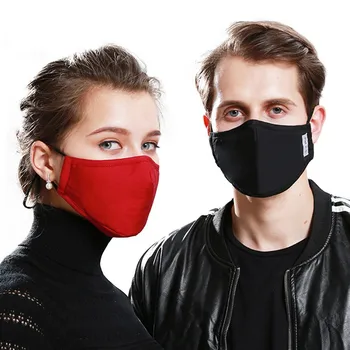 

1pc Cotton Dustproof Face Mask 2pcs Replacement Sheet Anti-fog PM2.5 Activated Carbon Mask Washable and Reusable Lot