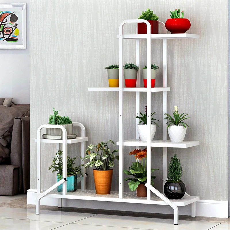 simple modern iron art floating window multi-layer flower pot shelf landing living room assembly shelf multi-function