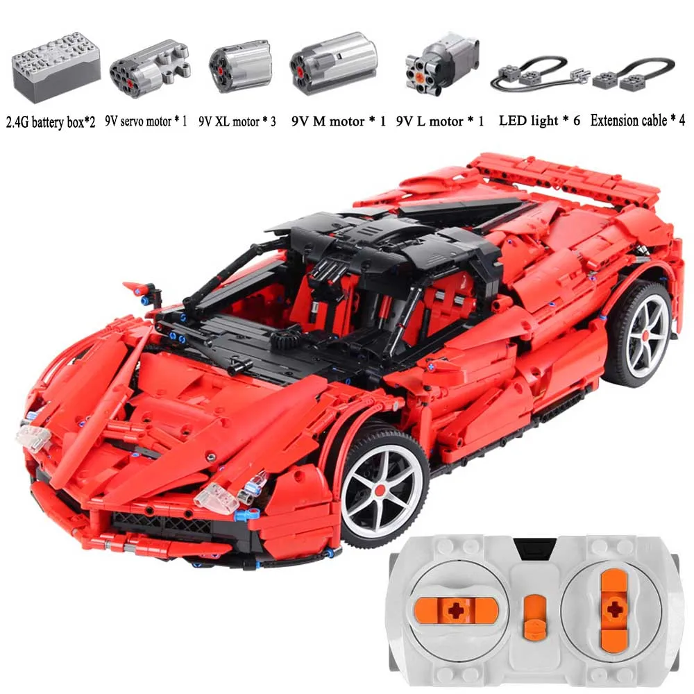 

XQ1002 Hypercar Ferraried Racing Sports Car Motor Power Function Technic Building Blocks Bricks Kids Gift Toys For Children