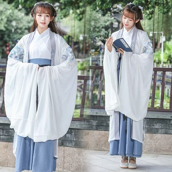 

Women Hanfu Ancient Chinese Folk Dance Costumes Adult Chinese National Stage Cospaly Tang Clothing Stage Performance Wear DN4133