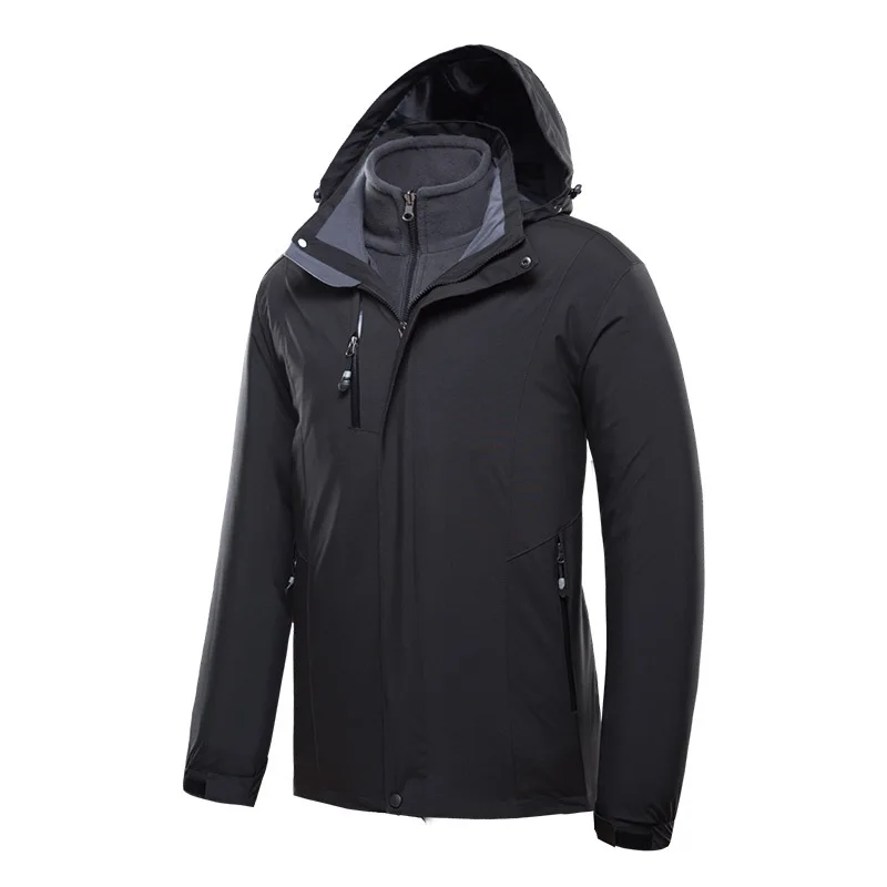 Large size jacket women warm couple jacket men two-piece three-in-one mountaineering suit