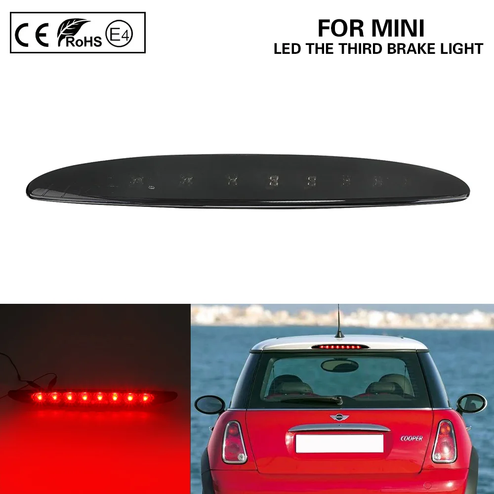 

Piranha Fresh Red LED Third Brake Lights Black lens Rear Stop Lamp for Mini R50 hatchback 02-06 R53 hatchback 02-06
