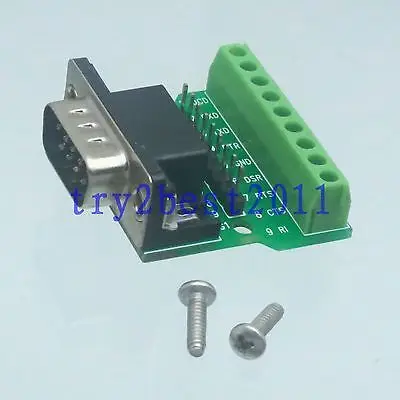 DHL/EMS 50 наборов адаптер DB9 9pin штифт D-SUB VGA DE9 сигналов Клеммная коммутационная плата 1 ряд-C1