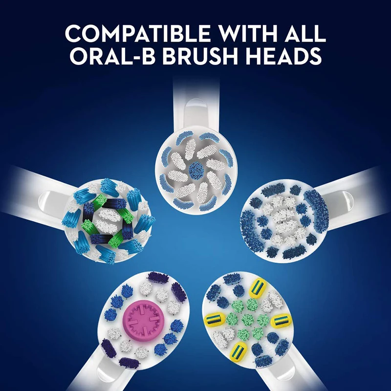 Oral-B Pro600 Plus 충전식 전동 칫솔 회전 3D 교체 가능 크로스액션 전동 칫솔 헤드 Oral B 노즐