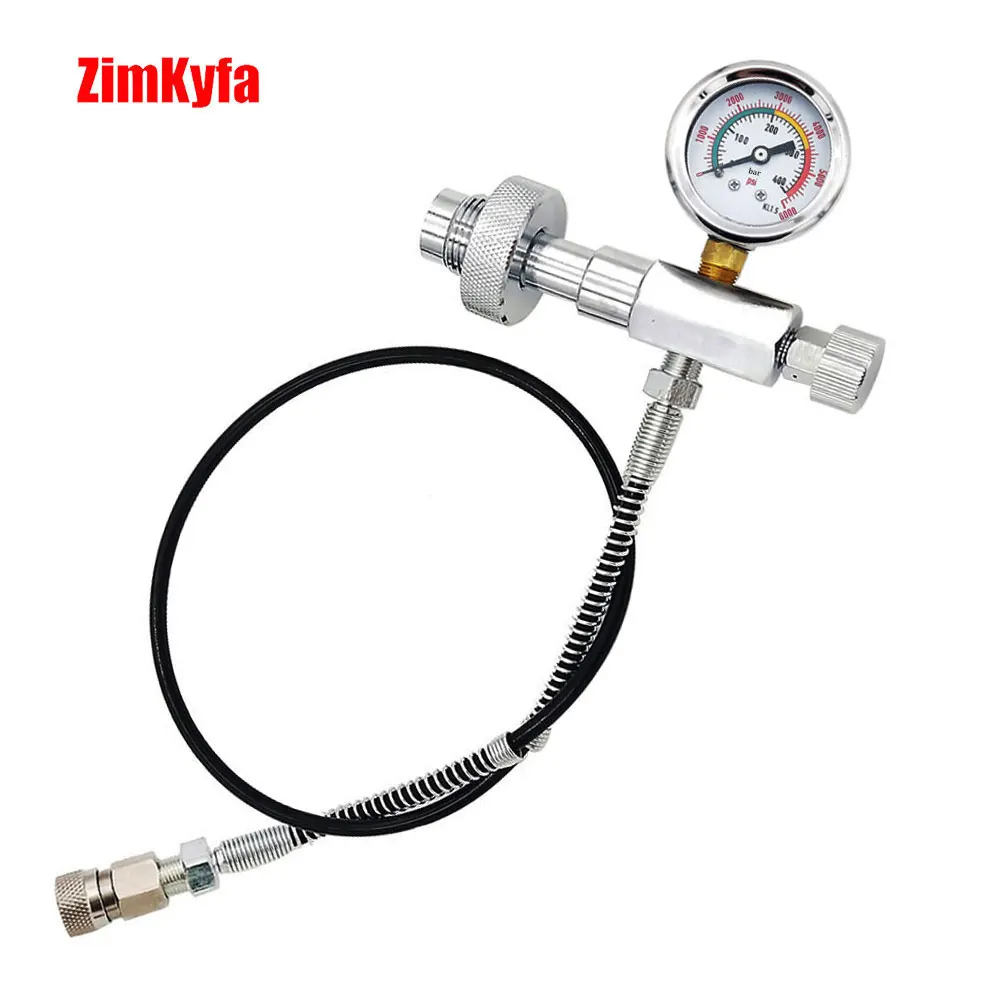 DNYSYSJ SCBA Paintball Fill Station Kit 4500PSI PCP Charging Connector Adapter W//60CM Microbore Hose