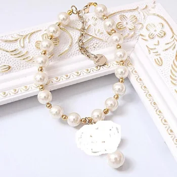 

Free Shipping Dog Accessories Adjustable Luxury Big Pearl Necklace Jewelry Sparkly Mascotas Accesorios Pet Cat Yorkie Poodle