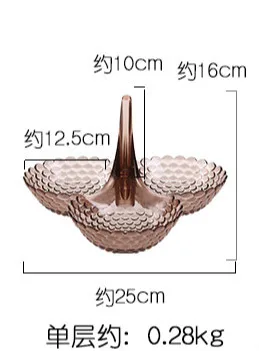 Творческая Фруктовая тарелка прозрачная фруктовая чаша для гостиной домашний модный журнальный столик конфетные закуски тарелка для сухофруктов mx11081425