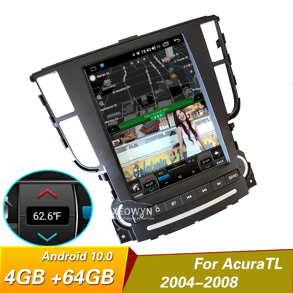 US $563.55 2din Car Radio Multimedia Audio Player For Honda Acura TL 20042008 Tesla Style Navigation GPS Android Headunit Auto Stereo