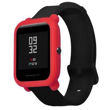 

Soft Silicone Full Case Cover For Huami Amazfit Bip Youth Watch Silicone Full Case Cover, Red