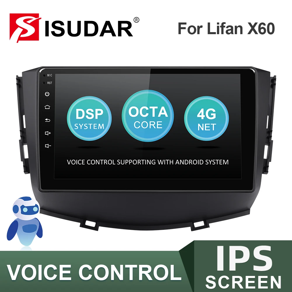 

ISUDAR V57S Android Car Radio For Lifan X60 2012-2016 Car Multimedia Player GPS Stereo System CANBUS Voice Control FM no 2 Din