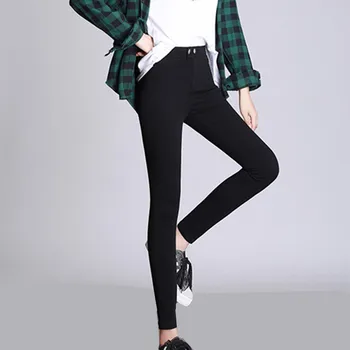 

Nine-point women pants wearing small-legged pants ladies tight high waist pants large size trousers women pencil pant