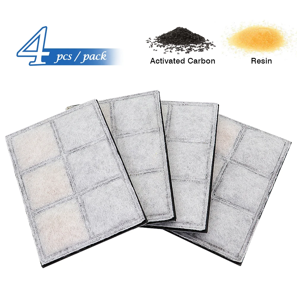 4pcs Filters 1.8L собака кошка фонтан автоматический фонтан диспенсер с регулируемым потоком воды угольный фильтр питья домашних животных - Цвет: 4pcs Filters
