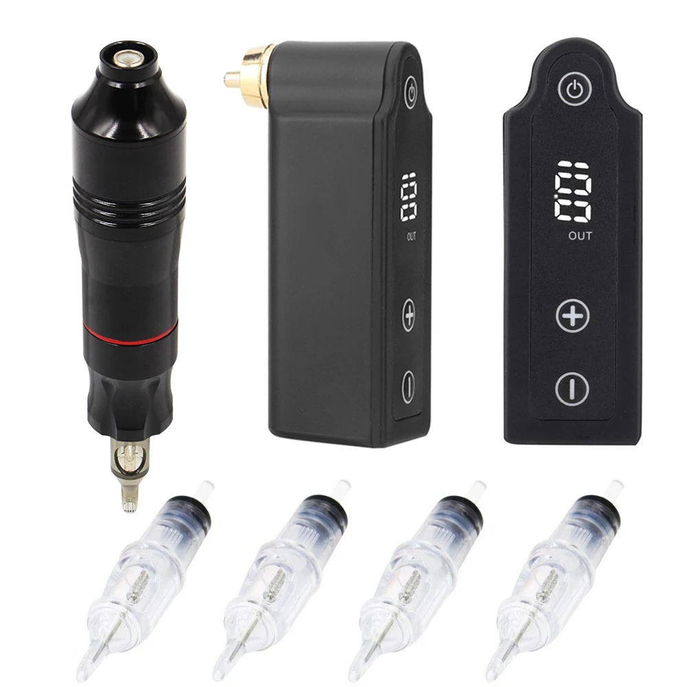 

Professional Tattoo Kit with Cartridge Machine And Tattoo DC Connection Mini Tattoo Power Equipment Supplies Free Shipping
