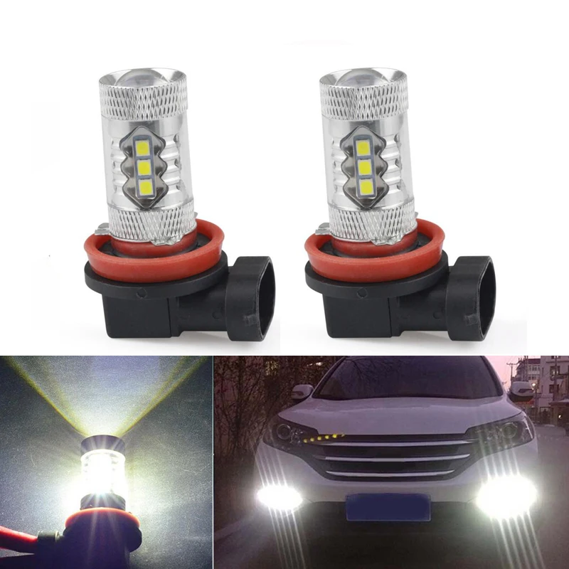 BOAOSI 2x H11 светодиодный белый 80W Противотуманные фары DRL светильник лампы для citroen c2