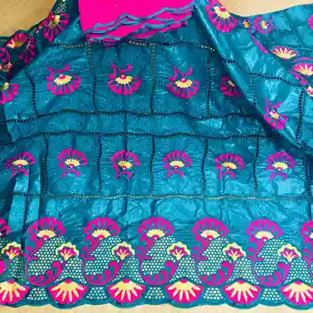 

Austria Guinea Brocade Fabric African Bazin Riche Materials Mesh Tulle Lace Nigerian Gele Headtie 5+2 yards/lot African lace