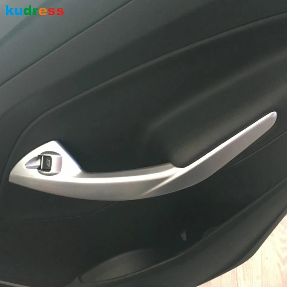 

For Ford Escape Kuga 2017 2018 Car Styling 4pcs/set Interior Door Window Lift Switch Panel Cover ABS Matte Left handed drive