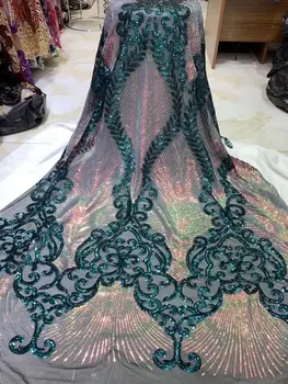 

good looking French tulle embroidery lace fabric JIANXI.C-89809 unique African net lace