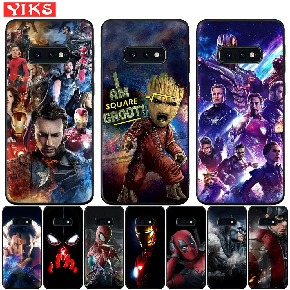 

Marvel Iron Man Deadpool Groot Joker For Samsung Galaxy S10e S10 Plus S9 S8 Plus Note 8 9 S7 Edge Soft Silicone Cover Coque Etui