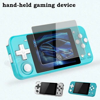 

Q90 3 Inch IPS Screen Handheld Retro Game Console Dual Open System Game Console 16 Simulators PS1 Kids Gift 3D New Games