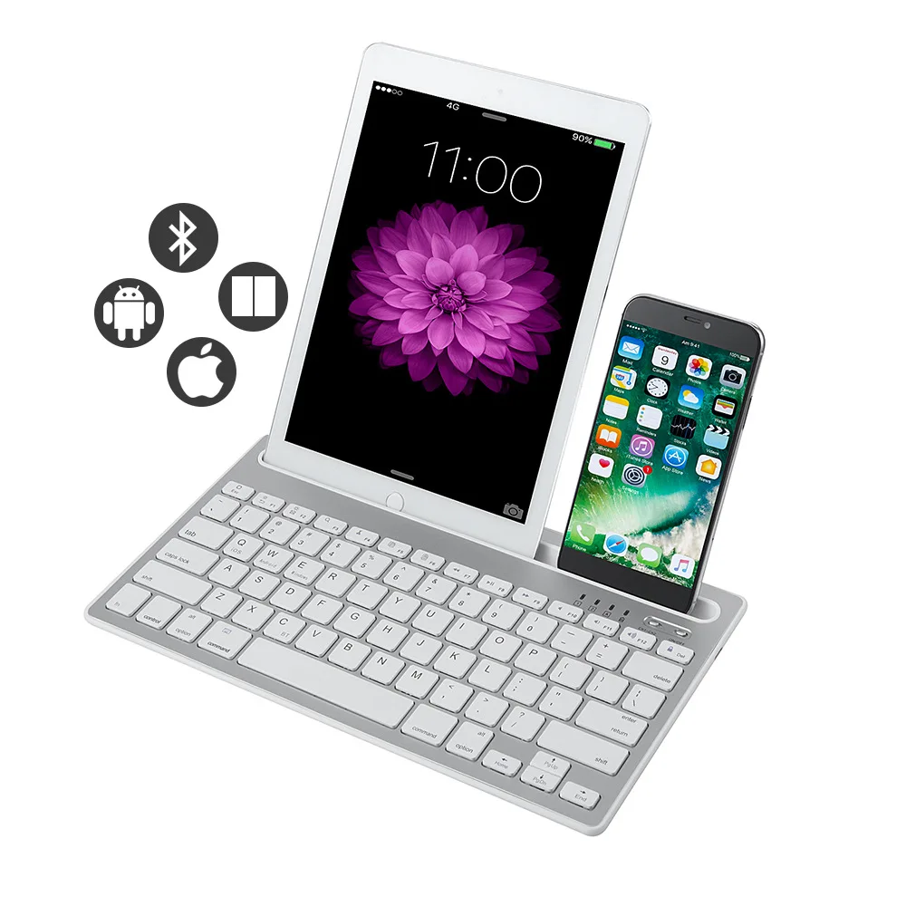 

Wireless Bluetooth Rechargeable Keyboard Applicable Android iPad Mobile Phone Mini Tablet AIR2 Computer Accessories Currently Av