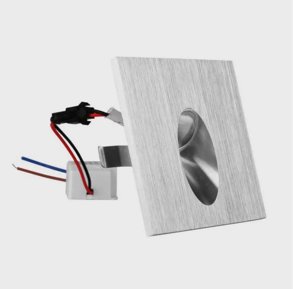 Led Stair Light Aluminum Square Round 1W 3W Recessed Step Corner Wall Lamp AC85-265V DC12v led wall lamp,wall sconces light,wall lamp