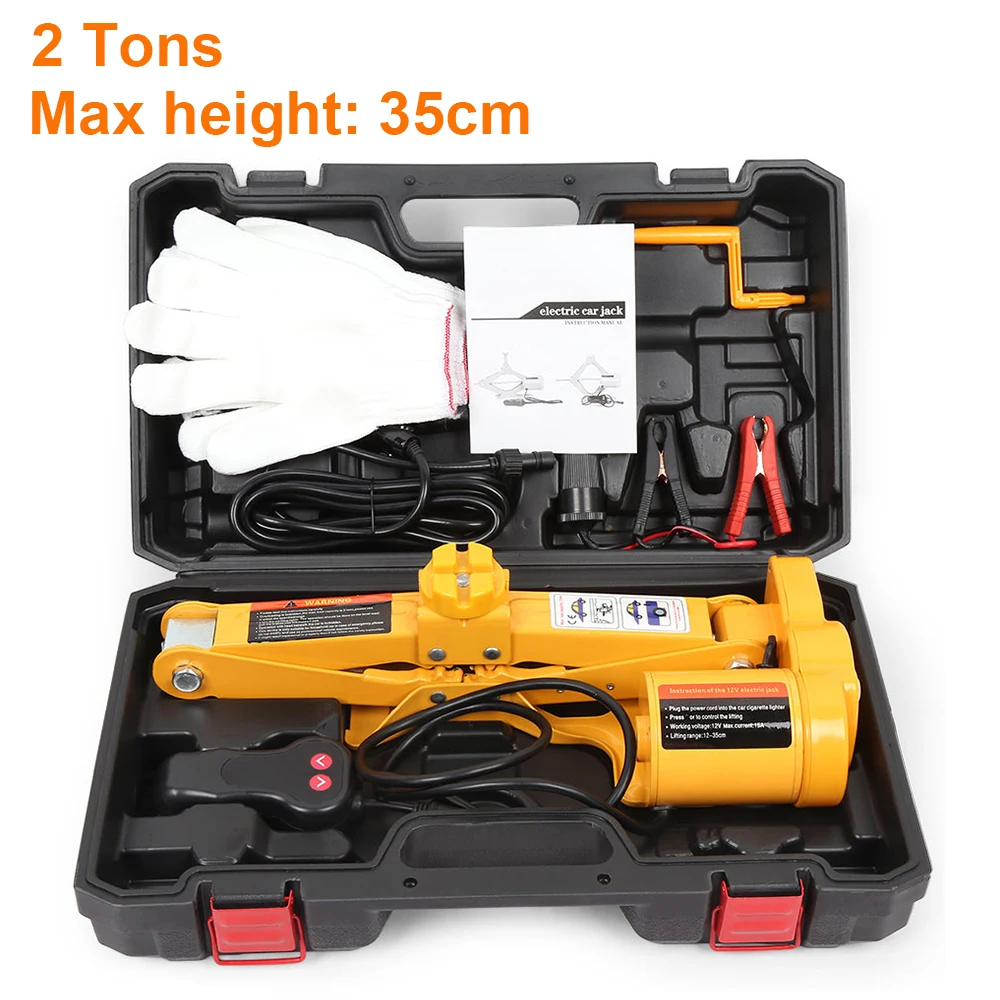  12V 100W 2T Car Jacks Auto Electric Hydraulic Lifting Jack Car Lift Scissor Tire Repair Tool with S