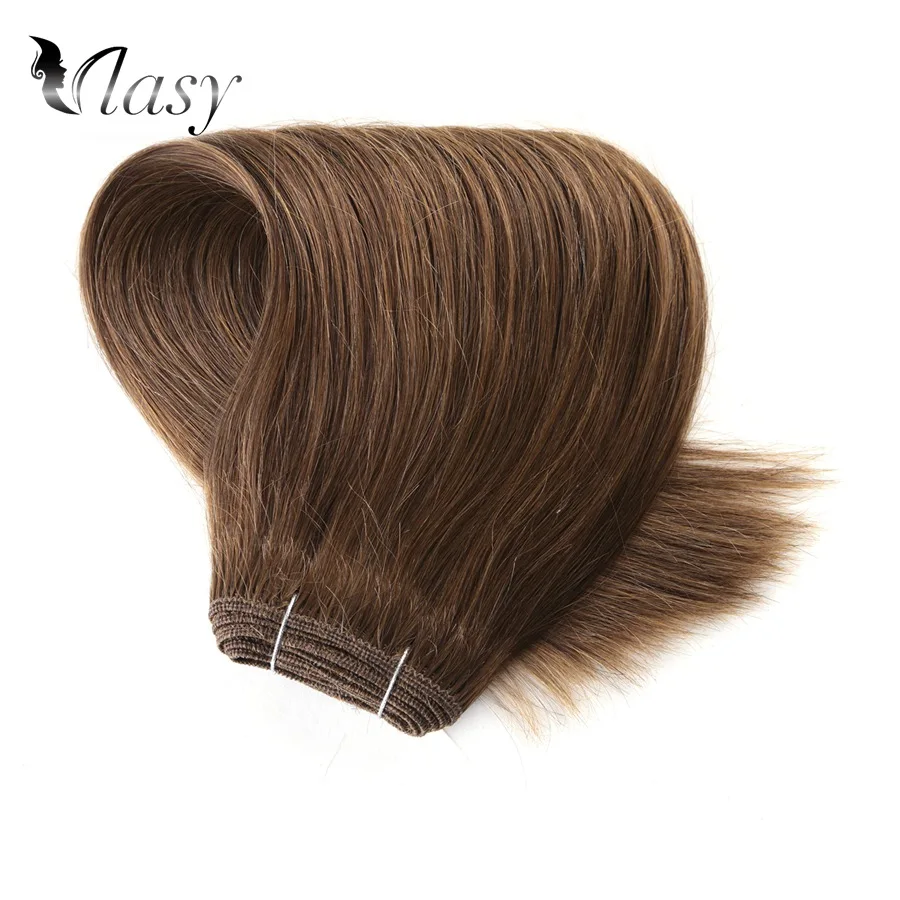 Vlasy 20'' Natural Brazilian Remy Human Hair Weave Bundle Dark Color Straight Double Drawn Human Hair Weft Extensions 100g/piece