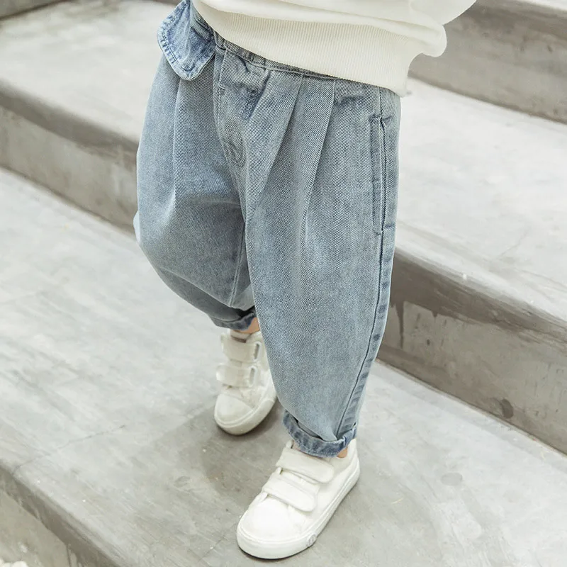 2020 новые весенние джинсы для мальчиков модные штаны отдыха Джинсы малышей|Брюки|
