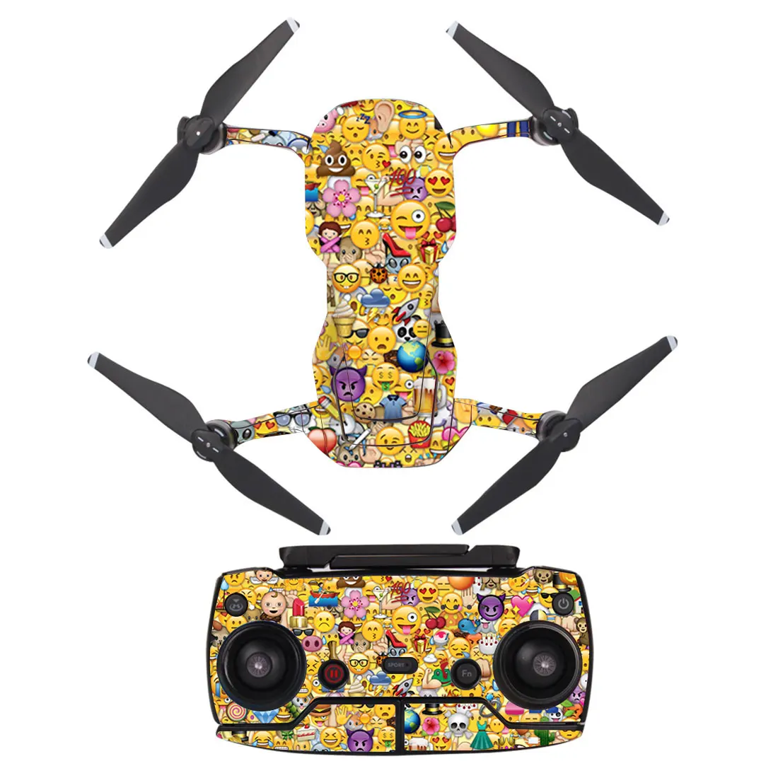 Funny Style Decal Vinyl Skin Sticker For DJI Mavic Air Drone + Remote Controllers + 3 Batteries Protection Film Cover