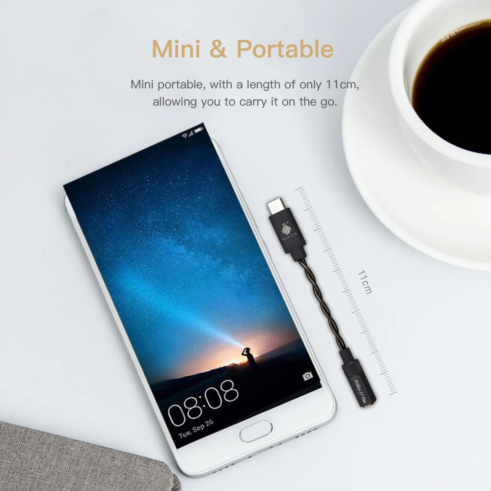 HIDIZS S3 Hi Res Headphone Amplifier USB DAC Android Audio Cable Type C to 3 5mm HiFi Lossless Jack Adapter PCM 24Bit 192kHz