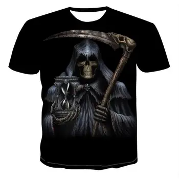 

2020 New Design t shirt men/women heavy metal grim Reaper Skull 3D printed t-shirts casual Harajuku style tshirt streetwear tops