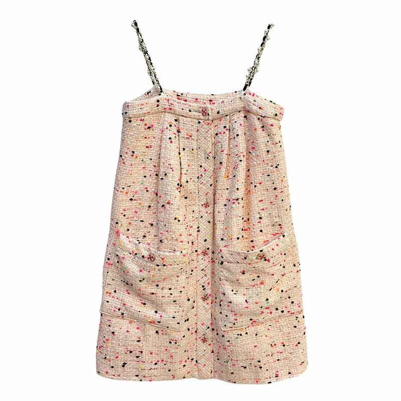 

Brand Fashion Women's High-end Luxury Summer Vintage Sweet Loose Strap Doll Dress