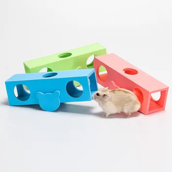 

1 Hamster Seesaw Bucket Toy Wooden Tunnel Tube Pet Toy Mouse Gerbil Climbing Toy Luxury Hamster Golden Bear Toy Alice Tube
