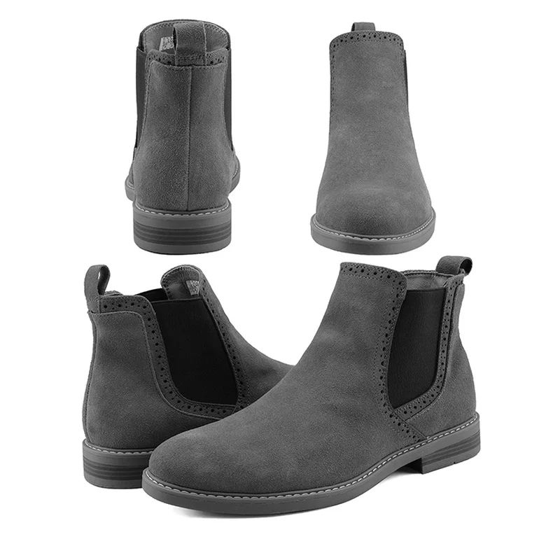 Mens Boots Men's Shoes Suede Ankle Chelsea Winter Men Male Comfortable Shoe