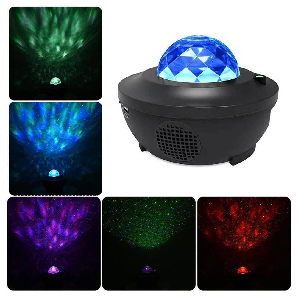 

Colorful Projector Lamp LED Star Night Light Blueteeth Voice Control Music Player LED Night Light USB Charging Projection Lamp