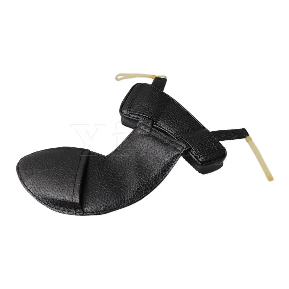 Yibuy черная кожа скрипка подбородок отдых кожа 4/4-4/1 два в одном музыкальный инструмент