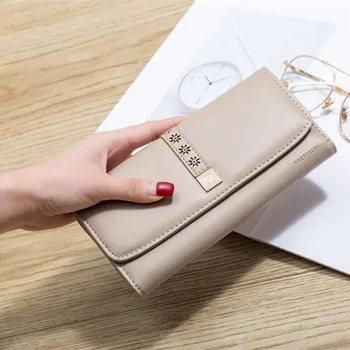 

Wallet Female Long Section Korean Version PU Ladies Wallet Large-capacity Women's Clutch