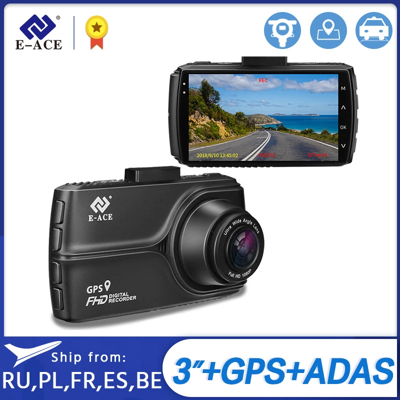 E ACE Автомобильный видеорегистратор GPS трекер камера Full HD 1080P Мини ночного видения