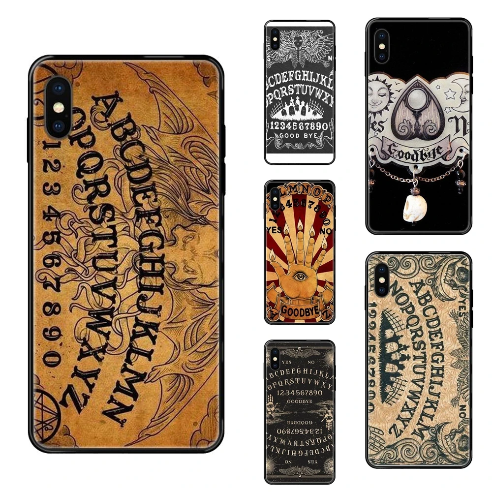 Для Apple iPhone 11 12 Pro XS Max XR X 8 7 6 6S Plus 5 5S SE Ouija Spirit Talking мягкий черный чехол для телефона |