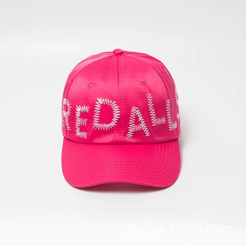 Женская Бейсболка высокого качества, Женская Бейсболка, Snapback, для молодых девушек, хип-хоп, рэп-шляпа, розовый, черный, белый, желтый, серый, 5 цветов - Цвет: Розово-красный