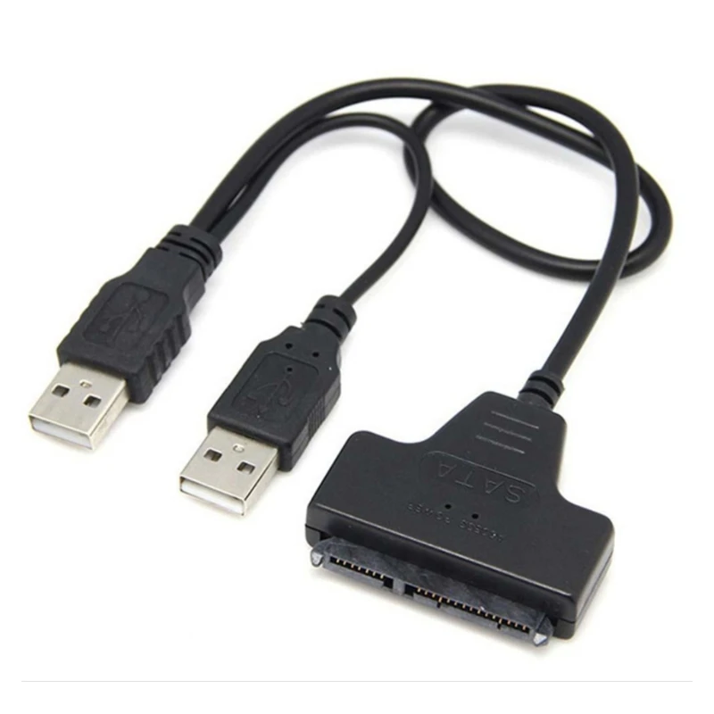 Кабель-переходник с двумя USB 2 0 на SATA 5 ГБ для жесткого диска SSD дюйма внешним