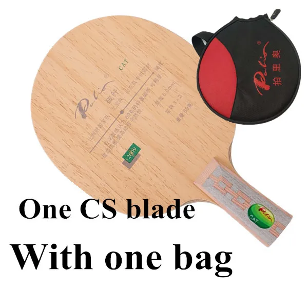 CS with bag Palio CAT лезвие для настольного тенниса 3 дерева+ 2 углерода Лучший светильник ракетка для настольного тенниса Спортивная ракетка - Цвет: CS with bag