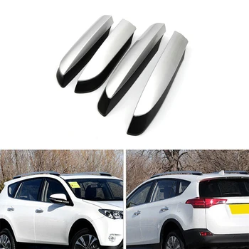 

4PCS For Toyota RAV4 XA40 2013-2017 Silver Car Roof Rack Cover Rail End Shell Replacement Luggage Rack Cover Accessories