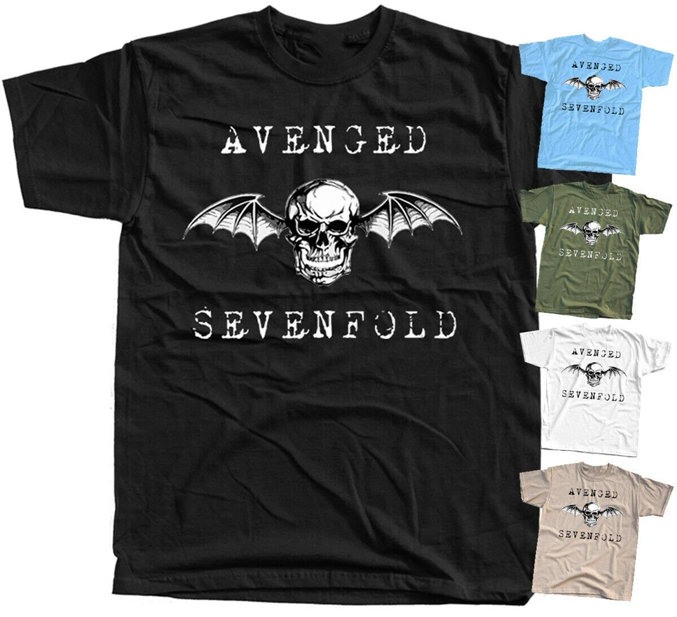 Avenged Sevenfold Logo V1 Shadows Rev Gates футболка с металлическим ремешком Все Размеры S-3XL