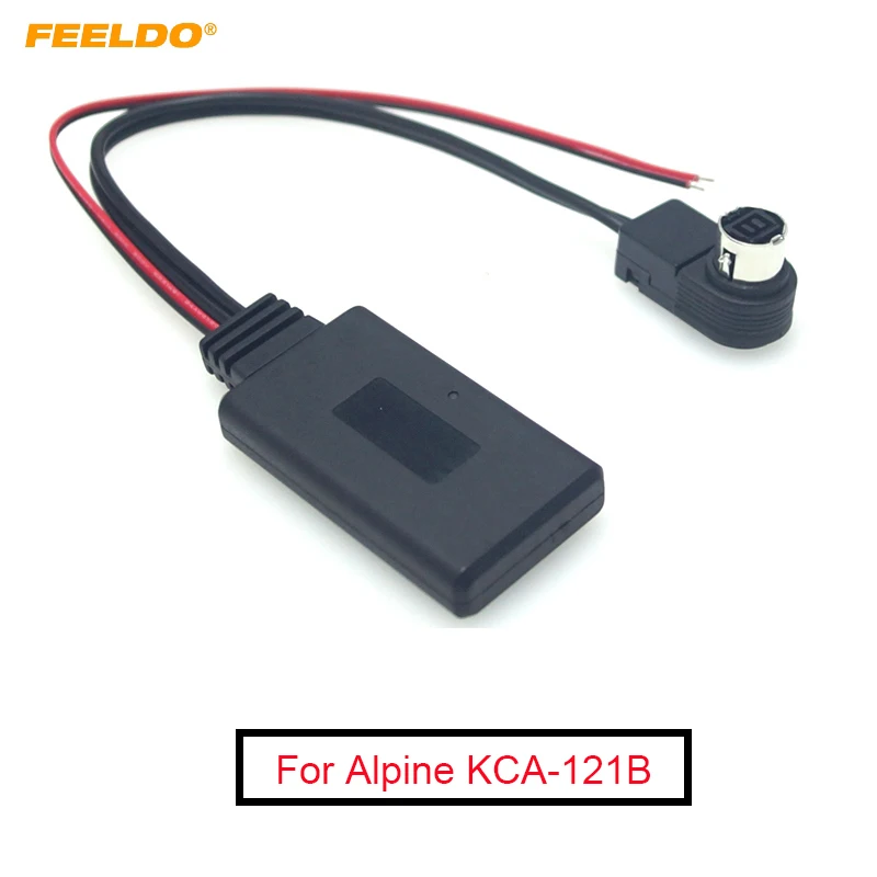 Feeldo 5Pcs Car Audio Modulo Senza Fili Di Bluetooth Music Receiver Aux Adattatore Per Alpine 121B 9857 9886 117 Radio Aux Cavo