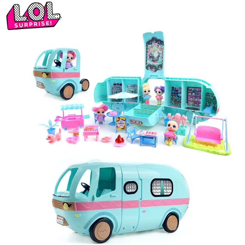 LOL сюрприз кукла игрушечный кемпер автомобиль станция Wagon OMG коробка витрина DIY