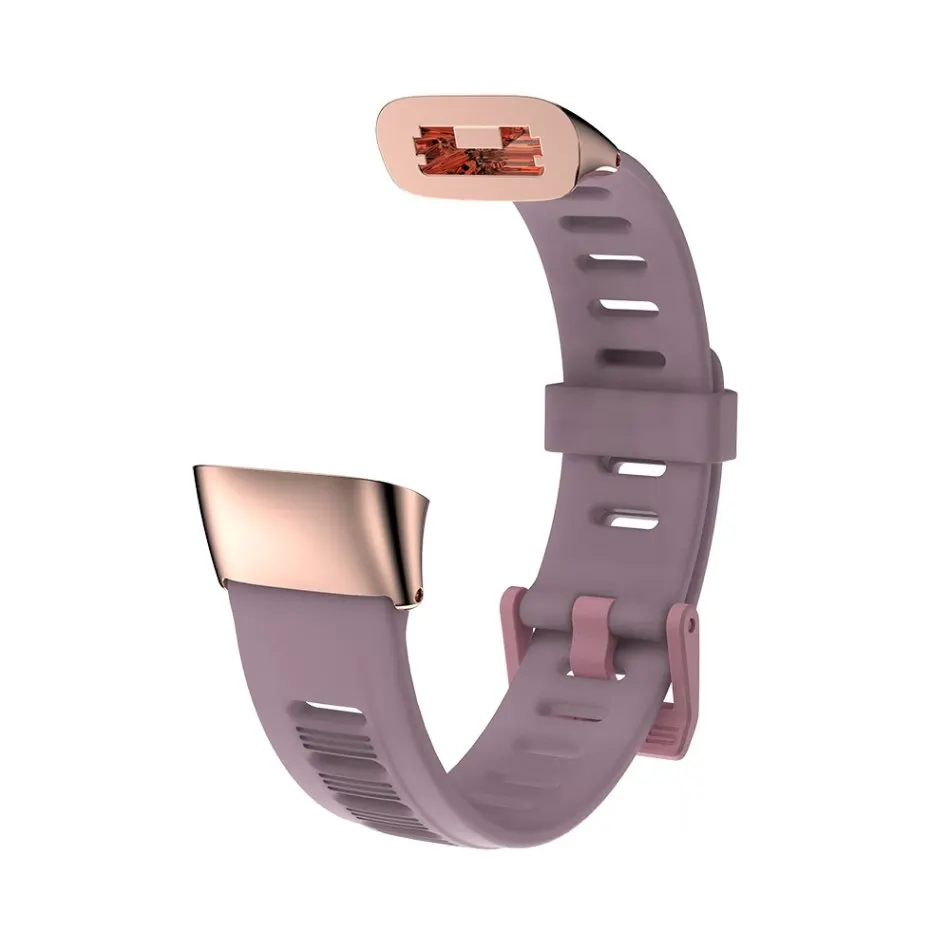 Замена плоского отверстия силиконовый браслет ремешок для Huami Amazfit Cor 2 Cor2 умный Браслет ремешок для Xiaomi Huami Amazfit Cor 2 - Цвет: pink rose gold