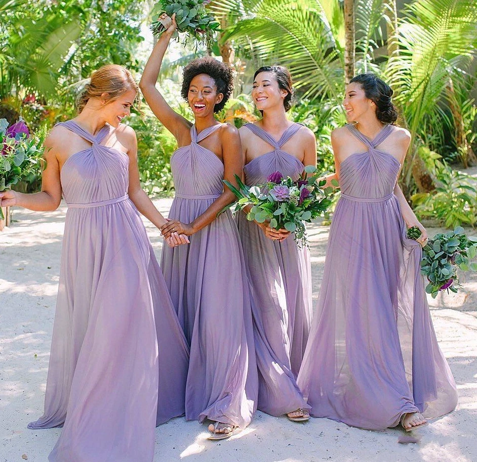 purple beach wedding dress