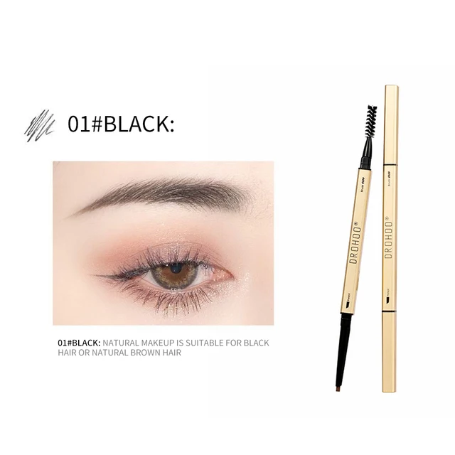 Double Head Eyebrow Pencil Long Lasting Waterproof 5 Colors Eye Brow Pen Tint Mascara Enhance Cosmetics Beauty Women Makeup Black